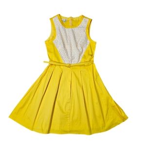 London Style Collection Plus Size Yellow Midi Dress Size 16